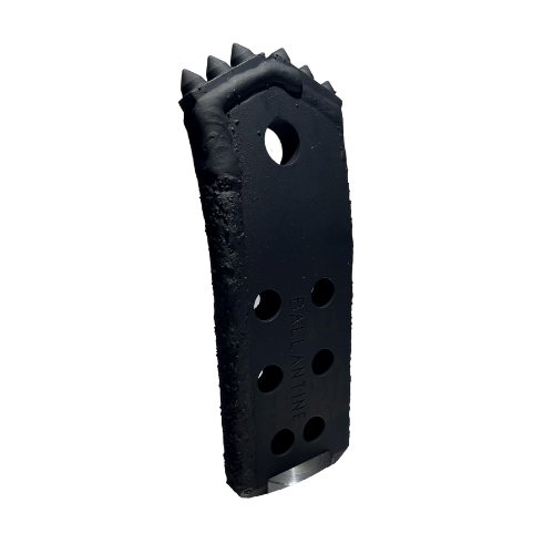 A black plastic object with spikes on it.