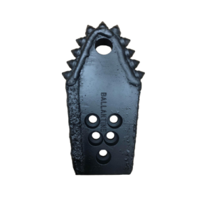 A black metal object with spikes on it.