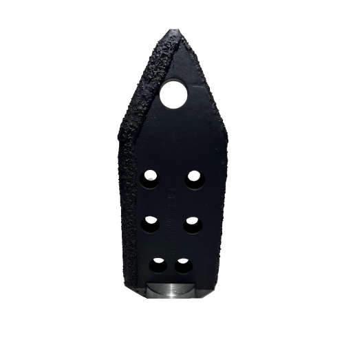 A black leather sheath with holes for knives.