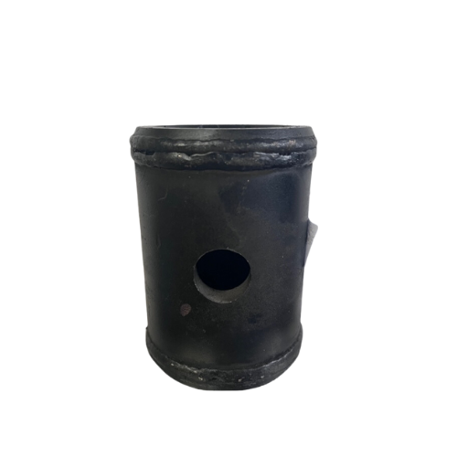 A black cylinder with a hole in it.