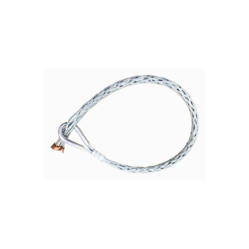 A white cord with copper ends is shown.