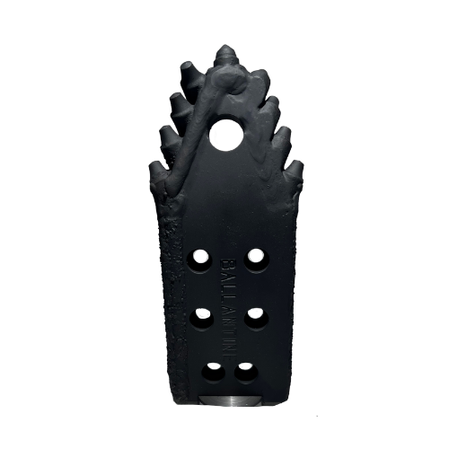 A black plastic object with holes in it.