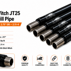 Ditch Witch JT25 HDD Drill Pipe – 10' – 2.75" OD – 2.11-4