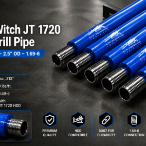 Ditch Witch JT 1720 HDD Drill Pipe – 10' – 2.5" OD – 1.69-6
