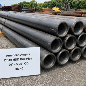 American Augers DD10 HDD Drill Pipe – 20’ – 5.25″ OD – DS-40 | Elite Underground Tools