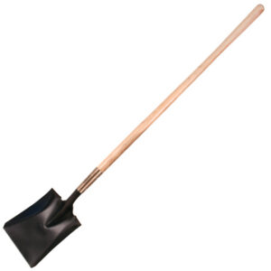 Square Point Shovel, 50" in l Hard Wood