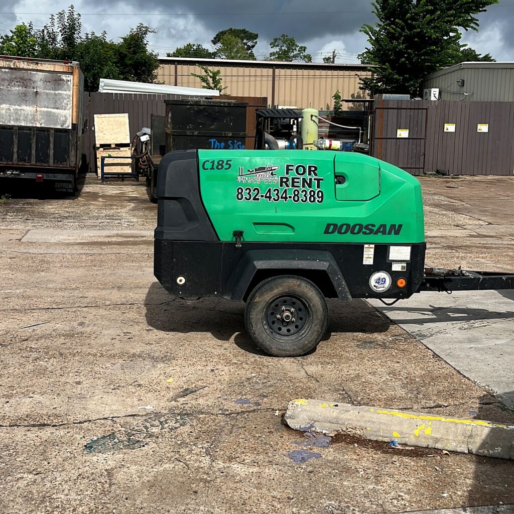Doosan 185 CFM air compressor rental unit