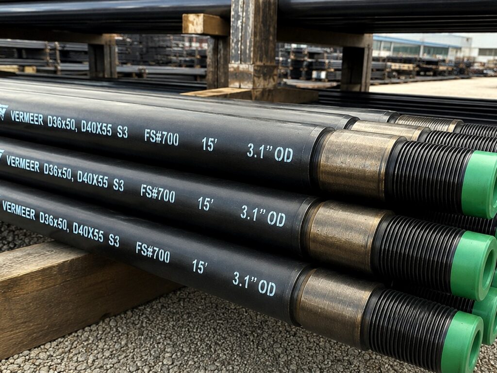 [USA] Vermeer D36x50, D 40X55 S3 HDD Drill Pipe – 15' – 3.1" OD – FS#700