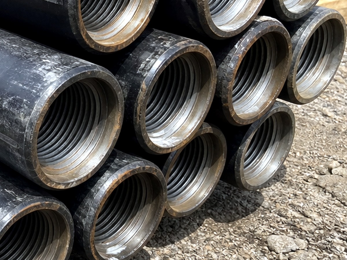 American Augers DD10 HDD Drill Pipe – 20’ – 5.0" OD – NC-38