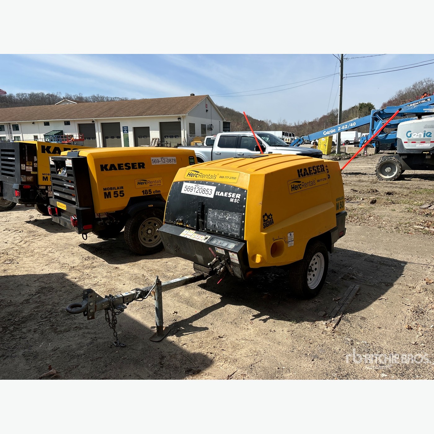Kaeser 185 CFM air compressor rental unit